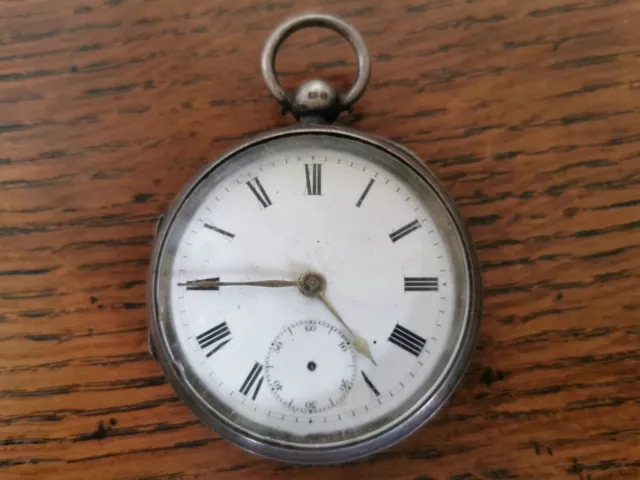 1900 Chester Sterling Silver, English Lever Pocket Watch for Restoration