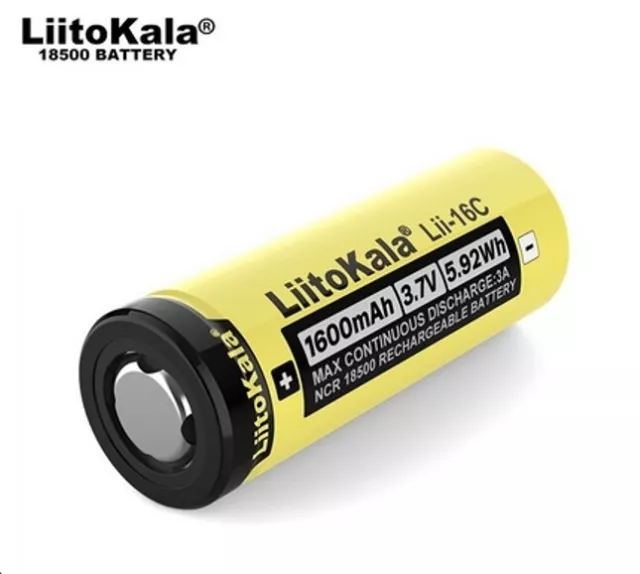 Batteria ricaricabile Liitokala 18500 1600mAh 3.7V 1 pezzo  MH12210