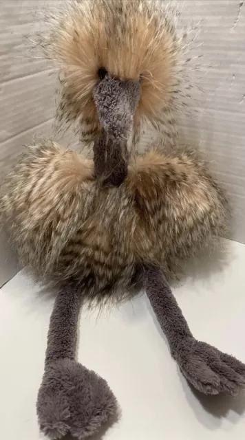 Jellycat London Odette The Ostrich Bird Stuffed Animal Plush 20"