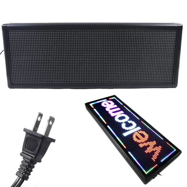 40" X 15" LED Programmable Scrolling Message Open Sign Display Board DIY 3-COLOR