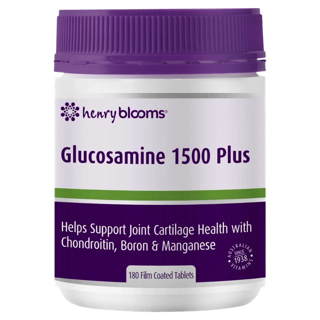 Henry Blooms Glucosamine 1500 Plus 180 Tablets Joint and Cartilage Health