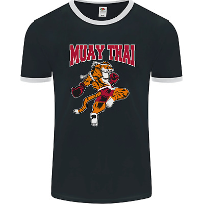 Muay Thai Tiger MMA Mixed Martial Arts Mens Ringer T-Shirt FotL