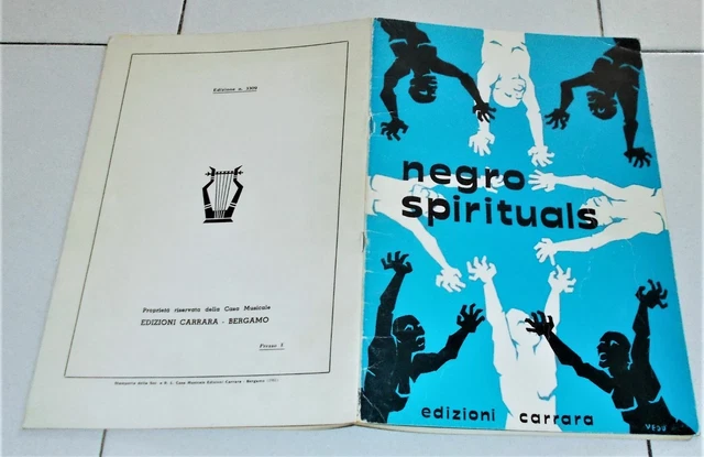 SPARTITI NEGRO SPIRITUALS 10 brani CORO GOSPEL Carrara 1974 Giacomo