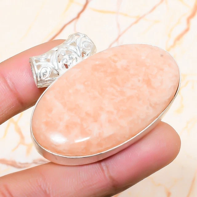 Orange Aventurine Gemstone Handmade Gift Jewelry Pendant 1.58" s438