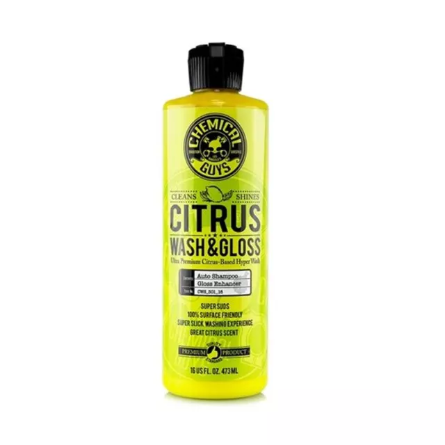 Chemical Guys Citrus Wash & Gloss Autoshampoo mit Wachs Auto Reiniger 473ml