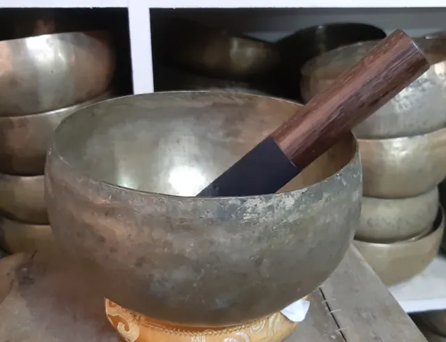 Tibetan Antique Singing Bowl-Himalayan Antique Collected Bowl-Handmade Yoga Bowl