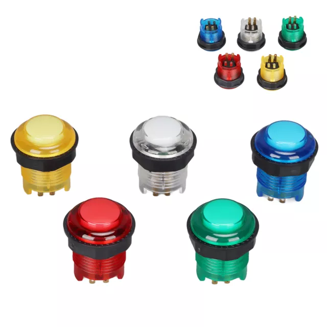 5pcs Arcade Push Buttons Professional LED Illuminated Push Buttons For Game ECM