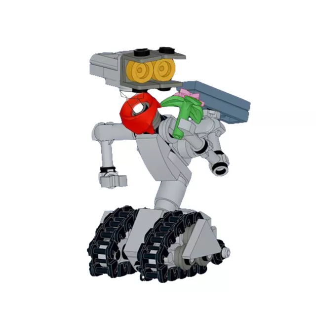 Military Johnny 5 Robot Building Blocks Set Mecha Bricks Toys Gift for Kids