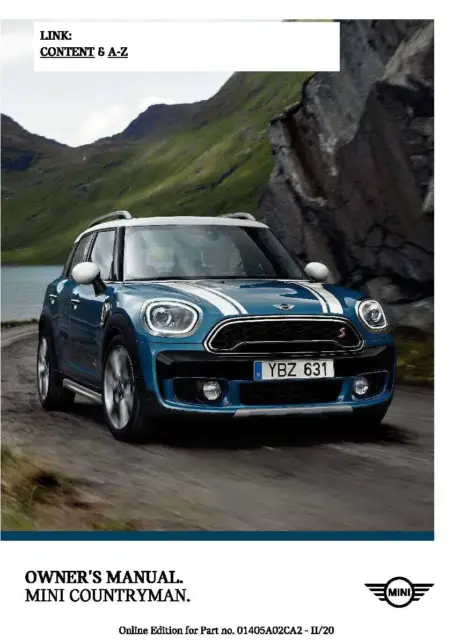 Mini Countryman  (2011 - 2023) Owners Manual Handbook New Print - Free Postage