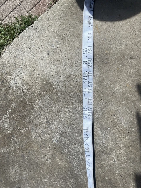 National Fire Hose 2-1/2 White Hose 100' 400PSI