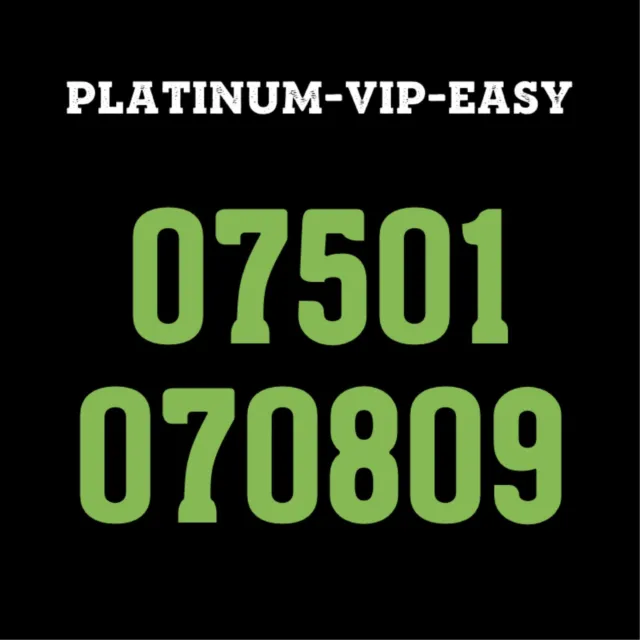 ⭐ Gold Easy Vip Memorable Mobile Phone Number Diamond Platinum Sim Card 070809