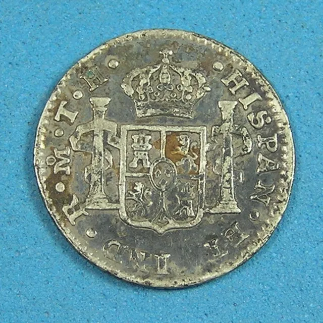 Mexico 1/2 Real Silver Spanish Colonial Coin, 1806 MO-TH