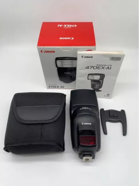 [Mint] Canon 470EX-AI Speedlite Camera Flash 470EXAI Confirmed Operation W/Case