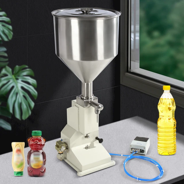 A02 Pneumatic Liquid Paste Filling Machine For Cream Shampoo Cosmetic 5-50ml Hot