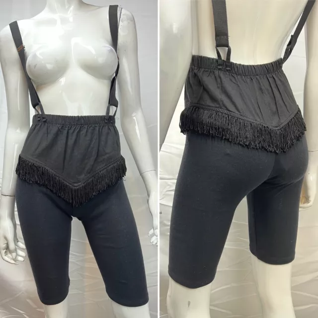 Vintage Maybe? Of California Small Fringe Biker Shorts Suspenders Western 80s