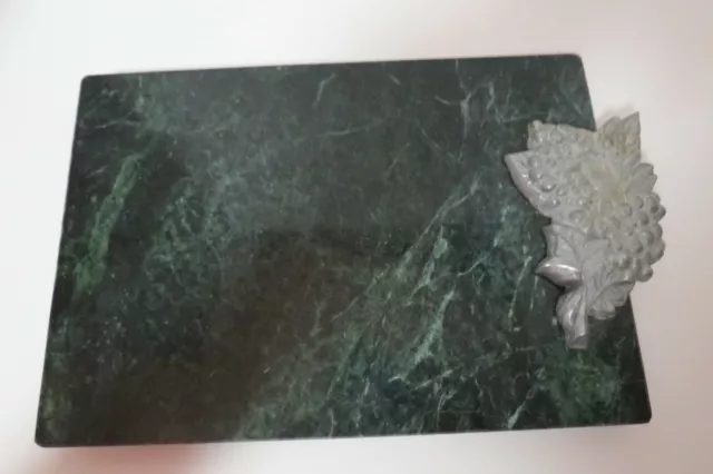 Lenox Traubengewebe dunkelgrüner Marmor Käse Schneiden Servierbrett Tablett 8 Zoll x 11,5 Zoll 8