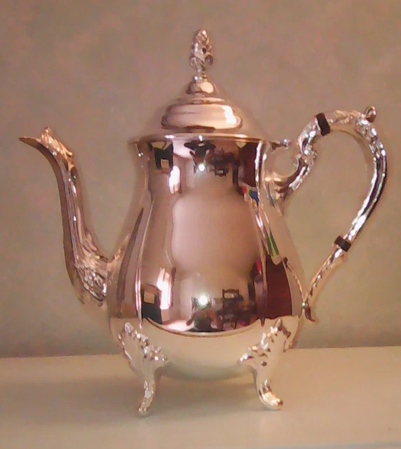 Ensemble 4 Théières Cannelées Viners Sheffield - Plaqué Argent - Occasion UK