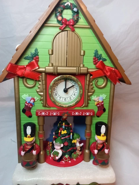 AVON 2011 TICK Tock Til Christmas Santa Cuckoo Clock Animated Musical 