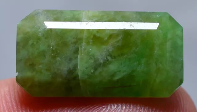 27.90 CT prepossessing Natural Green HYDRO GROSSULAR GARNET Cut Gemstone 2