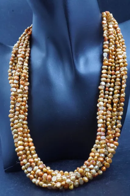 RETIRED SILPADA N1366 Freshwater Pearl 8 Strand Necklace 20 Long