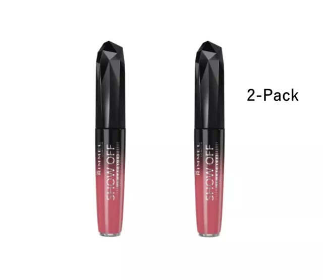 2-Pack Rimmel London Show Off Lèvre Laque .18 Fl OZ - #101 Céleste