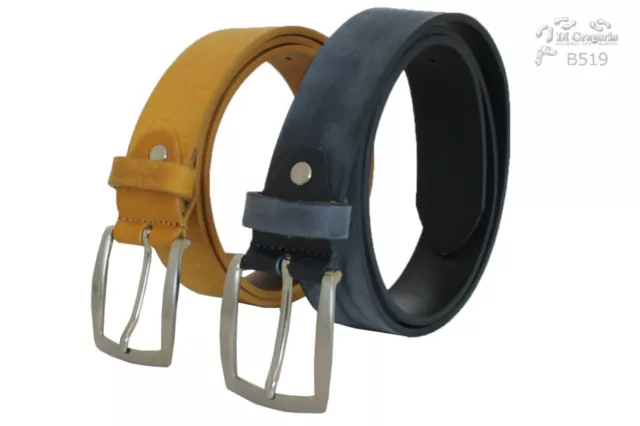 Cintura cuoio uomo donna regolabile accorciabile sfumata da cm 3,5 Made in Italy