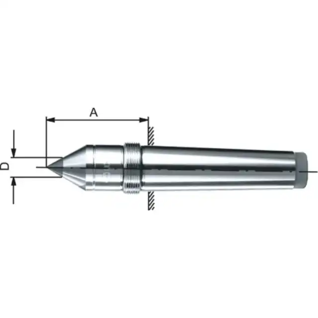 BRUCKNER Feste Zentrierspitze MK 4 hartmetallbestückt mit