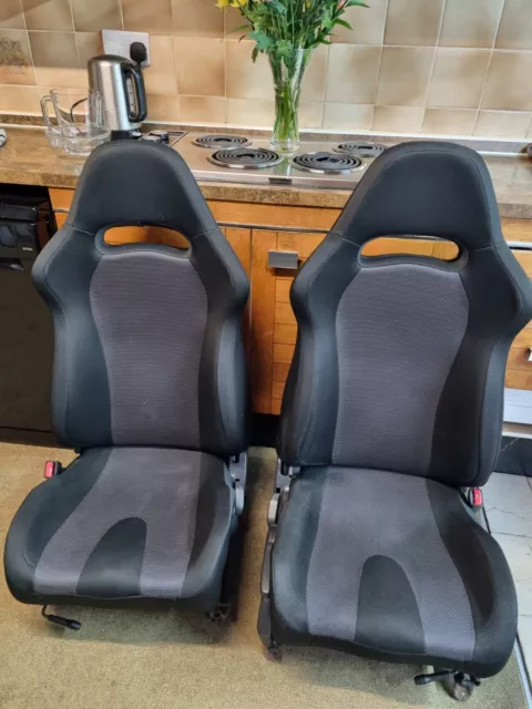 Subaru Impreza WRX Bucket Seats & Rear Bench - COMPLETE SET - Grey & Black