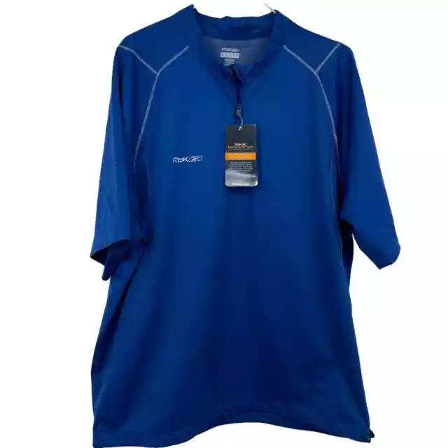 Nuevo con etiquetas suéter azul Reebok RBK rompevientos COACH BP profundidad media de béisbol