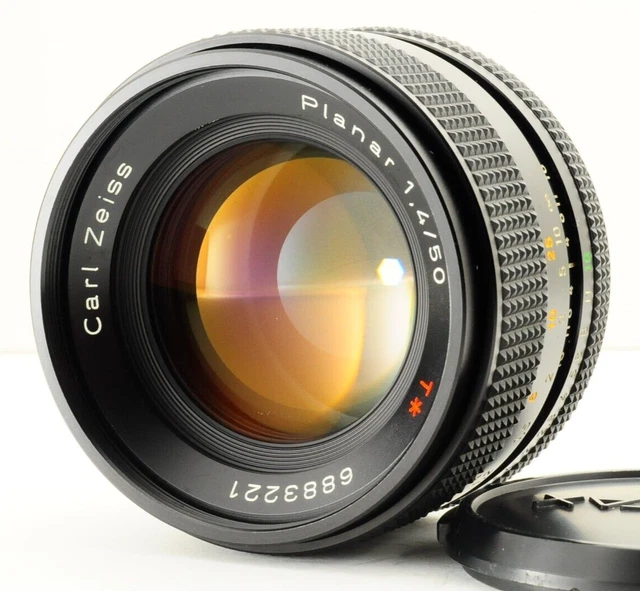 Near Mint Contax Carl Zeiss Planar T* 50mm F/1.4 MMJ Lens From Japan #1385