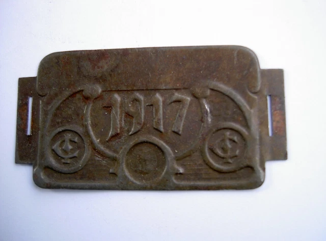 Plaque Fiscale de velo 1915 - Old Bike Head Badge Impot - eBay