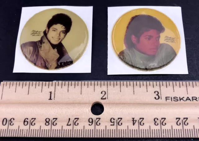 Vintage Michael Jackson Puffy Stickers Lot Of 2