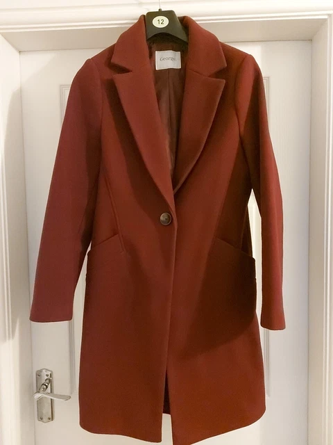 Asda sales burgundy coat