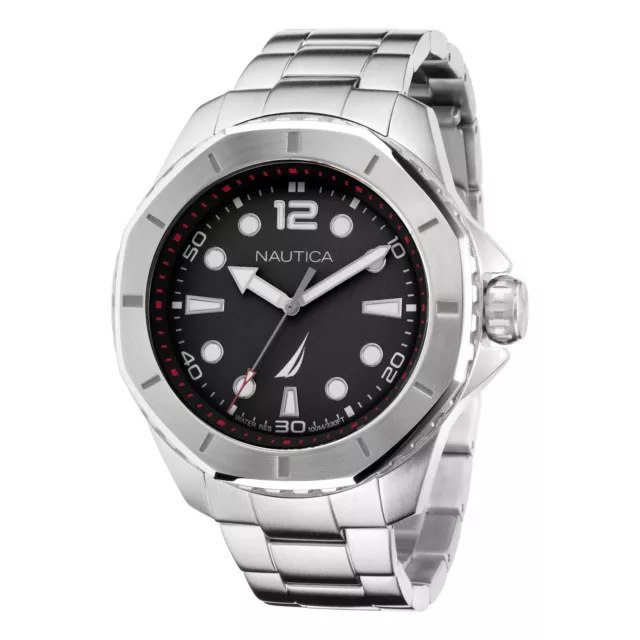 Montre Homme + Bracelet NAUTICA KOH MAY BAY NAPKMF205 Acier Inoxydable Noir 2