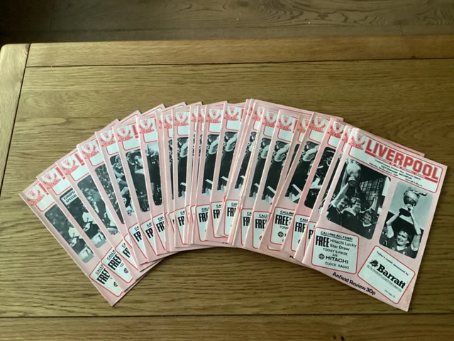 1980-81 COLLECTION OF 27 Liverpool Fc Home Football Programmes £29.99 ...