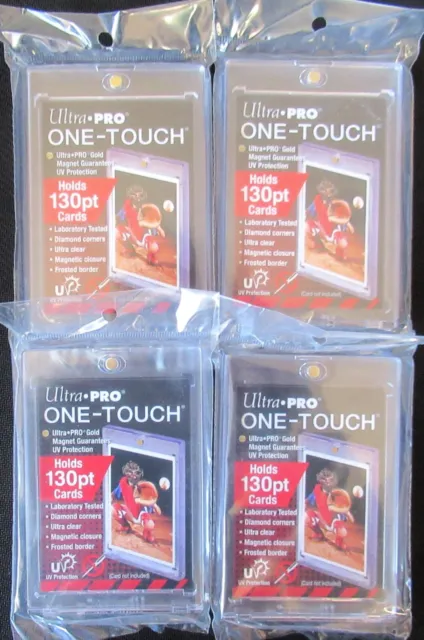 4x Ultra Pro One-Touch Thick Card 130pt Point Magnetic Card Holder - LOT of 4