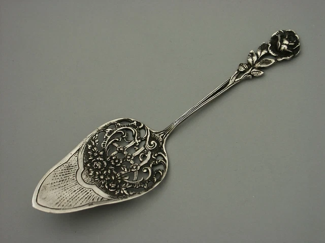 Tortenheber Pastetenheber 800 Silber Hildesheimer Rose floral durchbrochen (AB)