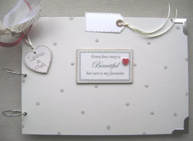 PERSONALISED. every love story A4 SIZE..PHOTO ALBUM/SCRAPBOOK/MEMORY/GUEST BOOK.