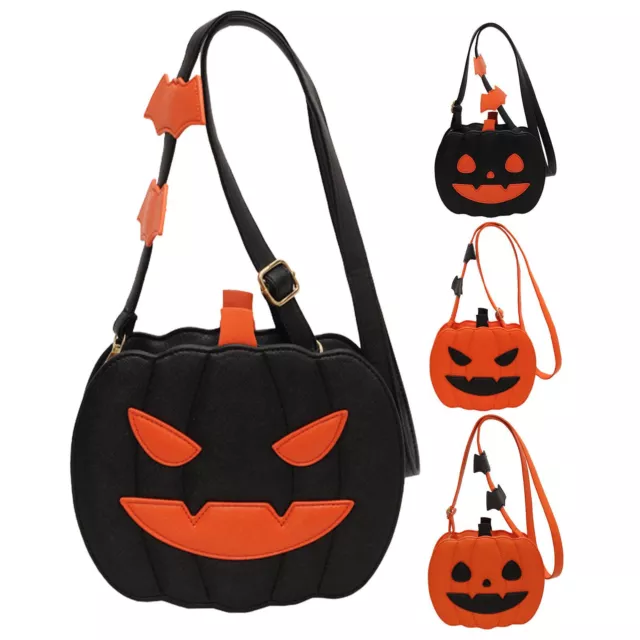 Pumpkin Bag Large Capacity Pumpkin Crossbody Bag Leather Halloween Pumpkin Purse