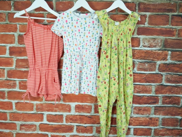 Pacchetto Tuta Tuta Bambina Età 4-5 Anni Next Gap Abito A Righe Floreali 110Cm