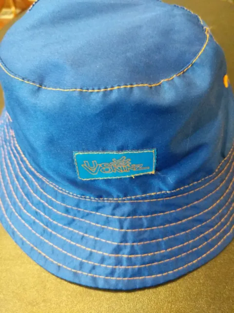 UV Skinz Blue Toddler Sun Hat size 3T starfish lining