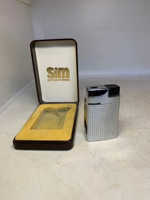 Ancien briquet SIM LUXE monogramme S J