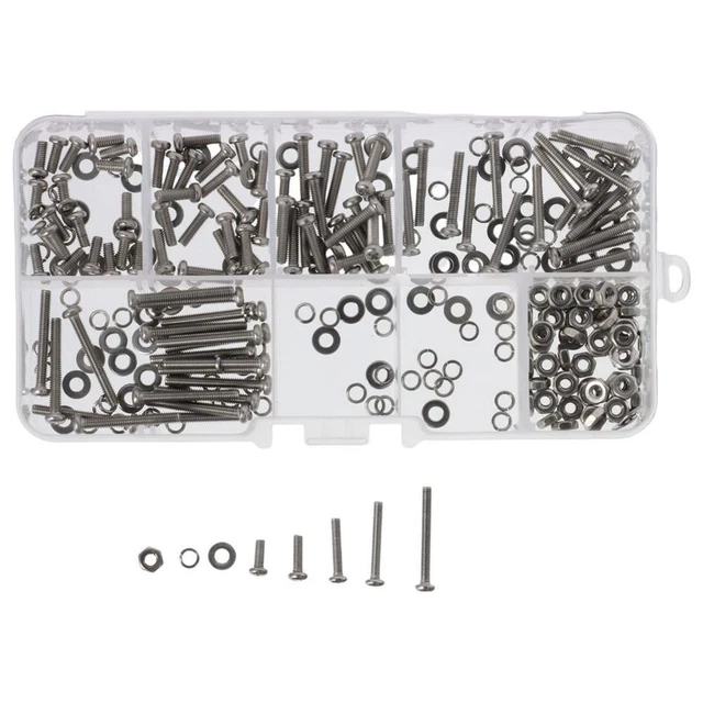 Kit De 100 Sets De Boulons Hexagonaux En Nylon M3 X 8mm Avec écrous Et Rondelles - Blanc - 300 Pièces Au Total