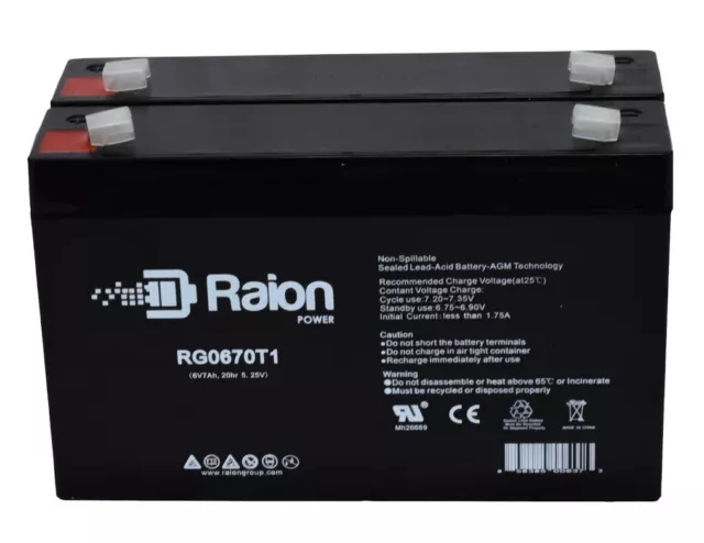 6v 7Ah SLA rechargeable replacement battery for UPS APC RBC18             2pack