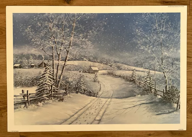 Fred Thrasher SNOWFALL Print 1996 Limited Edition Signed Numbered 476/2000 Art