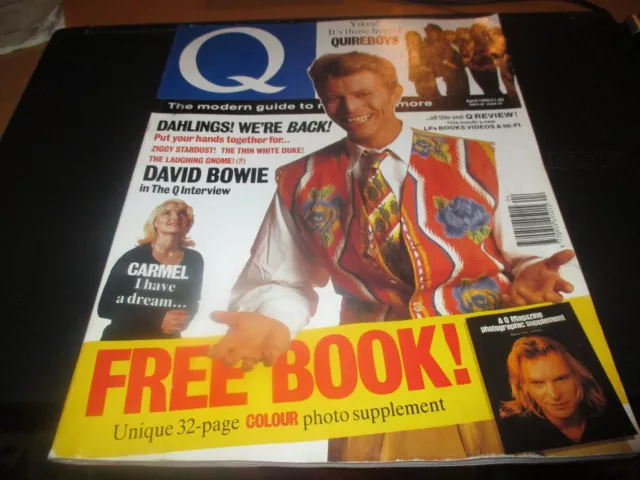 REVUE "Q N°43 - 1990" David BOWIE Carmel Linda RONSTADT Quincy JONES Quireboys