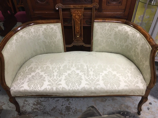 An exceptional antique edwardian mahogany inlaid 2 seater sofa circa 1900