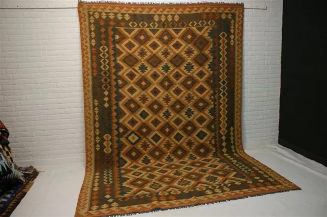 nr 56 Hochwertige Afghanische Kelim Kilim Handgewebter Teppich ca.298 x 200 neu 2