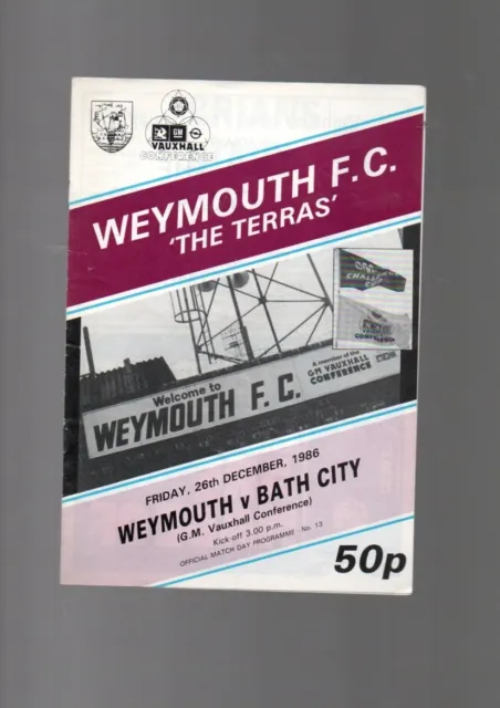 Weymouth v Bath City 26.12.1986          sk2