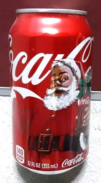 2015 Coca Cola Santa Claus Soda can opened